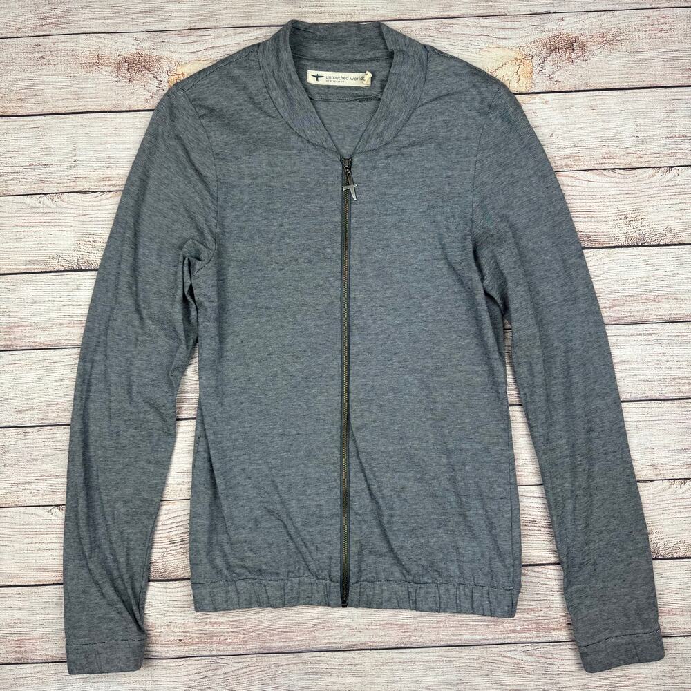 Untouched World Full Zip Blue White Stripe Jacket